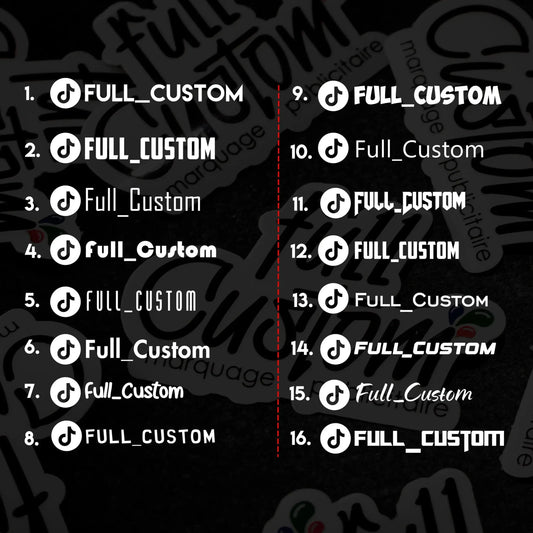 TikTok personnalisé Full Custom