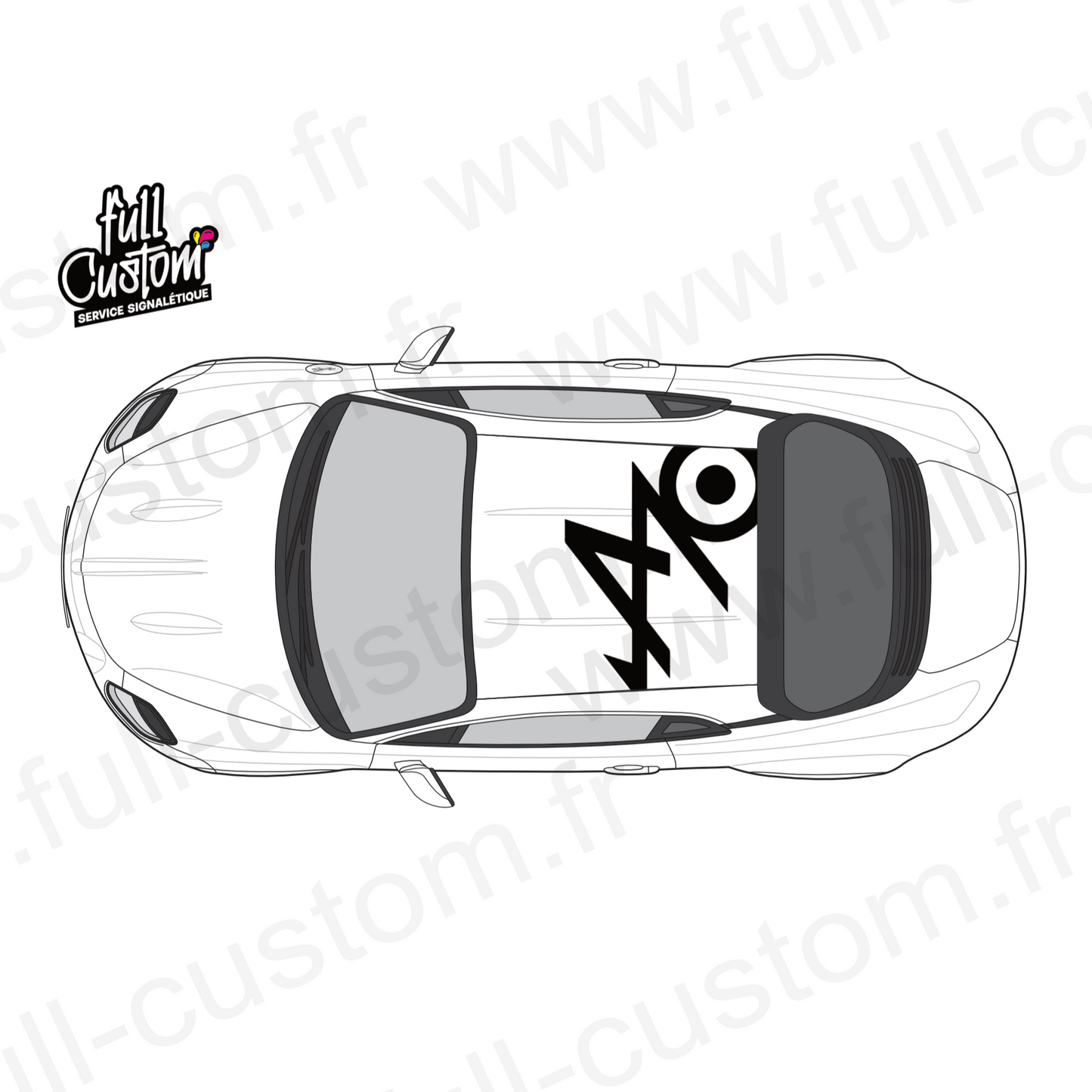 Stickers de toit Alpine 70 ans