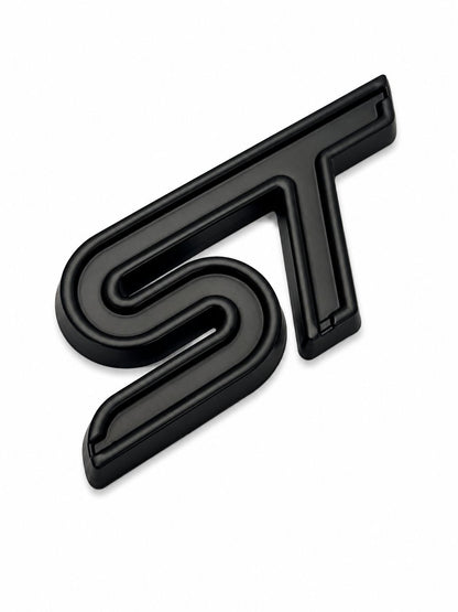 Logo ST 3D Premium pour Ford Fiesta / Focus ST – Emblème Coffre & Calandre Effet Glossy Full Custom