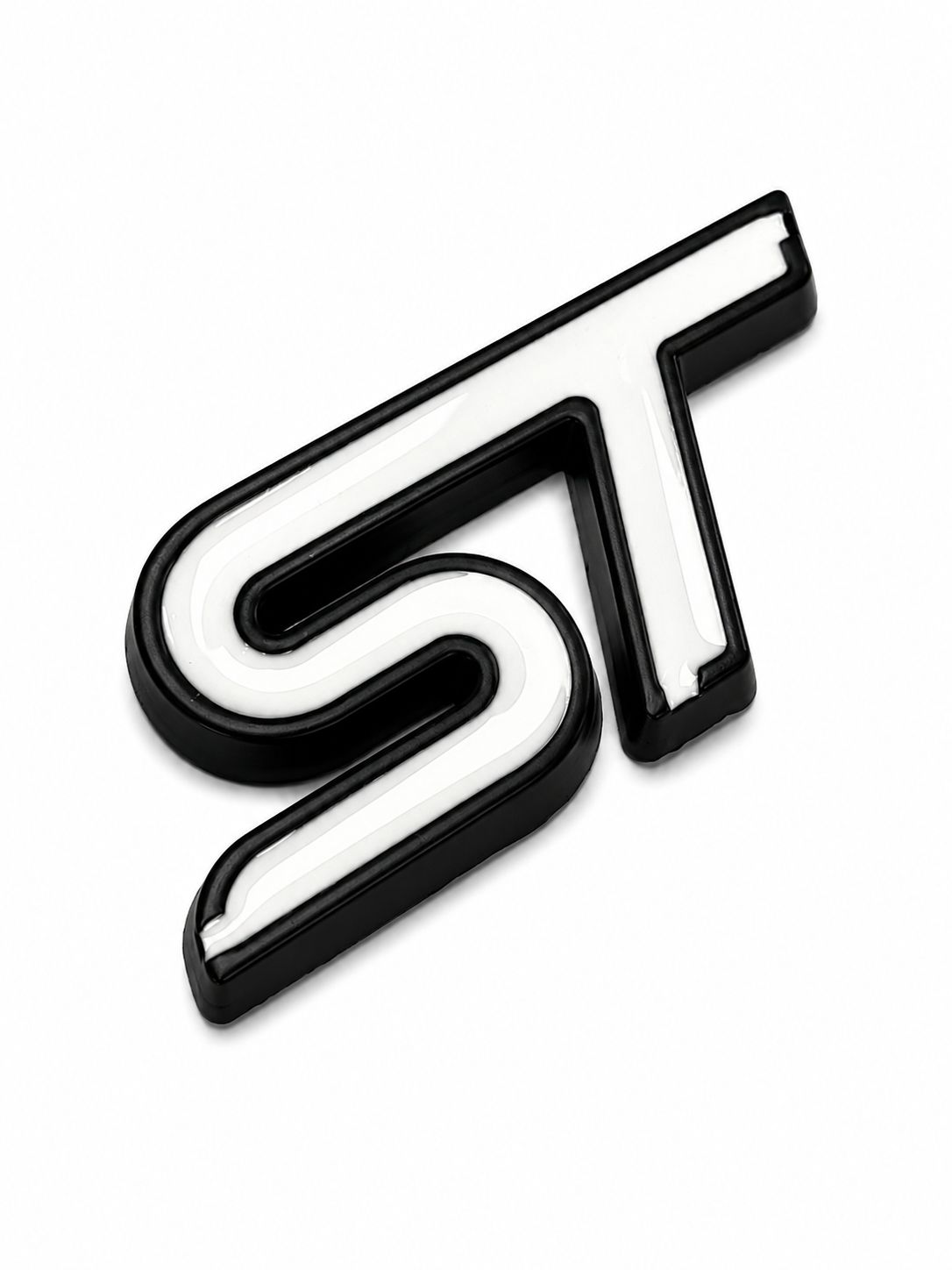 Logo ST 3D Premium pour Ford Fiesta / Focus ST – Emblème Coffre & Calandre Effet Glossy Full Custom