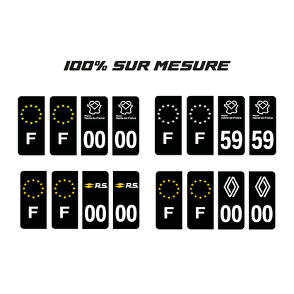 Stickers Plaque d’Immatriculation Personnalisés
